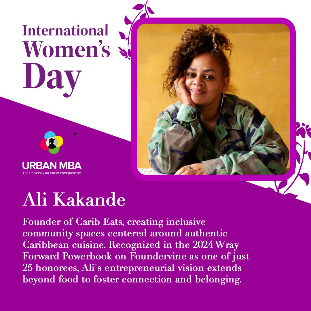 ✨Celebrating four incredible Urban MBA women: Giedre Jackyte (performer), Makeda Nadine (Mamas Ktchn founder), Olu Adaeze (award-winning filmmaker) &amp; Ali Kakande (Carib Eats founder). Passion + determination = purpose!
#WomenInBusiness #UrbanMBA #AccelerateAction #IWD2025