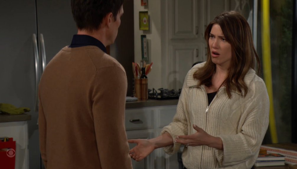 TheSpoilerGirl's tweet photo. #BoldandBeautiful Finn thinks he could have saved Luna. Steffy says it's no excuse to kill 2 people because of her childhood. https://t.co/oXW4CsKRU8