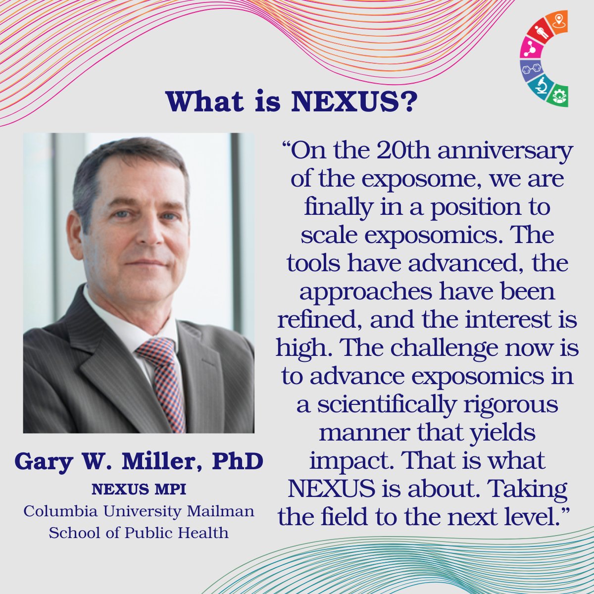Network for Exposomics in the United States (@nexusexposomics) on Twitter photo NEXUS is a bold effort to push the boundaries of what’s possible in environmental health science. We’re working to ensure that the environmental factors driving health and disease are no longer overlooked.
Website: nexus-exposomics.org/about.html
<a href="/GaryWMiller3/">Gary W Miller</a> <a href="/RimaHabre_ScD/">Rima Habre, ScD</a> <a href="/chiragjp/">Chirag Patel</a> NEXUS is a bold effort to push the boundaries of what’s possible in environmental health science. We’re working to ensure that the environmental factors driving health and disease are no longer overlooked.
Website: nexus-exposomics.org/about.html
<a href="/GaryWMiller3/">Gary W Miller</a> <a href="/RimaHabre_ScD/">Rima Habre, ScD</a> <a href="/chiragjp/">Chirag Patel</a>