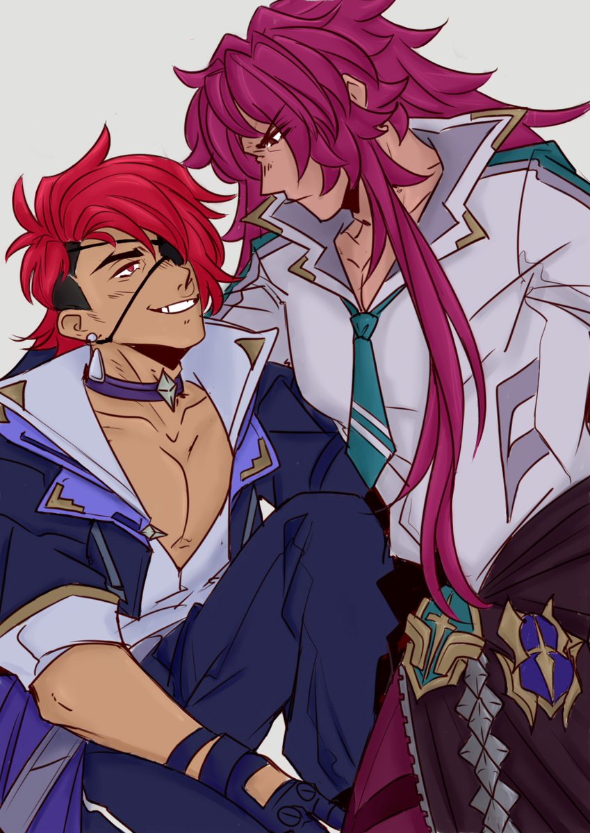 So here is unexpected collaboration with Fenix but it was so fun. BA one of my fav AU btw

Colored by me
Everything other (sketch, line-art) by <a href="/Vulpis8491/">Vulpis ||Fenix8491||</a> 
#kayone #yonekayn #lol