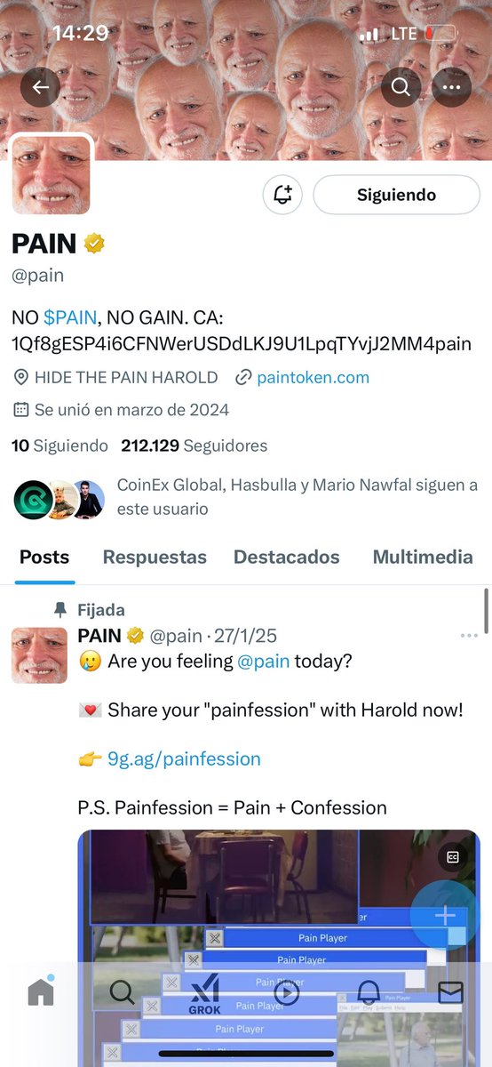 Angelo118826899's tweet photo. @CriptoATH Llevo invirtiendo 4 años y no he sido capaz de hacerlo bien, habré perdido 60k desd el 2021 asi que no me puedo sentir más identificado con esta meme coin, @pain  Dolor! Así que ya poco me importa perder un poco más, empiezo a comprar pain, Sin dolor no hay gloria NO PAIN NO GAIN https://t.co/PbZ2mtEQH0