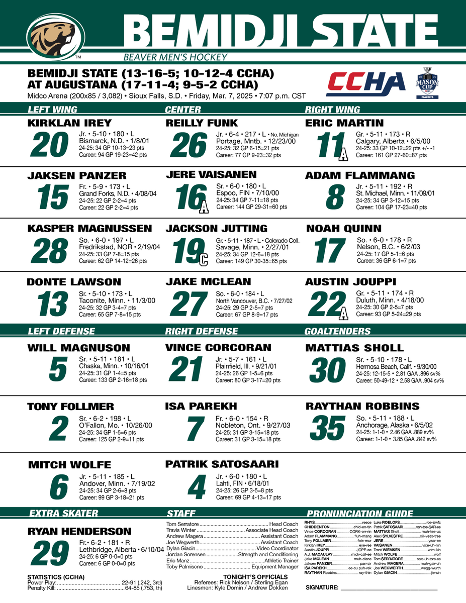 #MasonCup Playoff lines!

🖥 <a href="/MidcoSports/">Midco Sports</a> Plus
📻 <a href="/BeaverRadioNet/">Beaver Radio Network</a> FM 92.1

#GoBeavers #BeaverTerritory