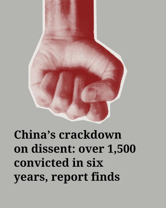 VAA_2020's tweet image. #Chinese authorities have #arbitrarily detained thousands of people for peacefully defending or exercising their #rights over the past six years and convicted 1,545 #prisoners of conscience, a rights group said on Wednesday