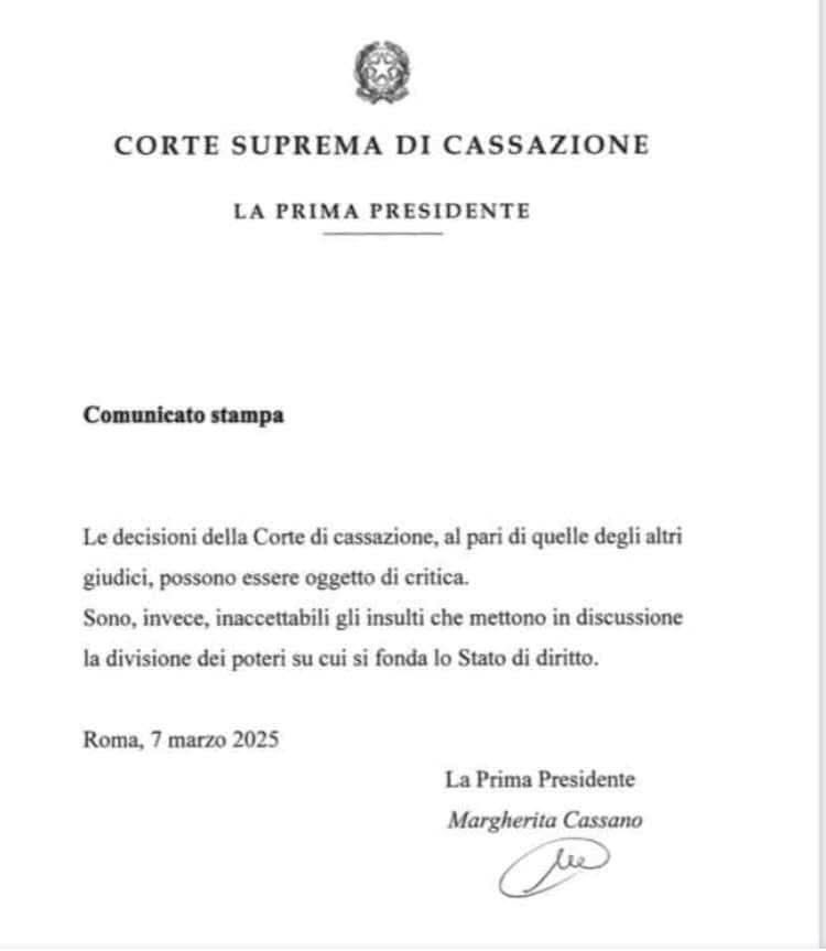 A proposito di declinazioni delle istituzioni, della separazione dei poteri e dei sostantivi. #laprimapresidente