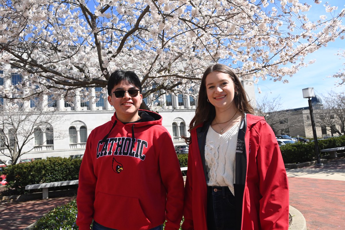 Springing forward this Sunday means we're one step closer to longer days, warmer weather, and peak cherry blossom season in D.C.! 🌸☀️

 There's no better time to picture yourself at Catholic University!