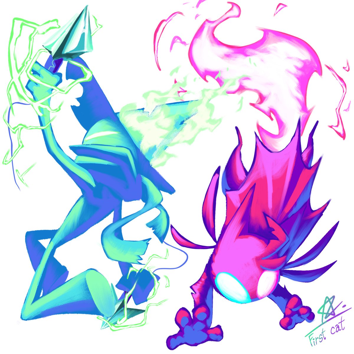 FirstCat_alien's tweet photo. Au: the neon flames #art #ibispaint #drawing #NEON https://t.co/tiuEI5VXsw