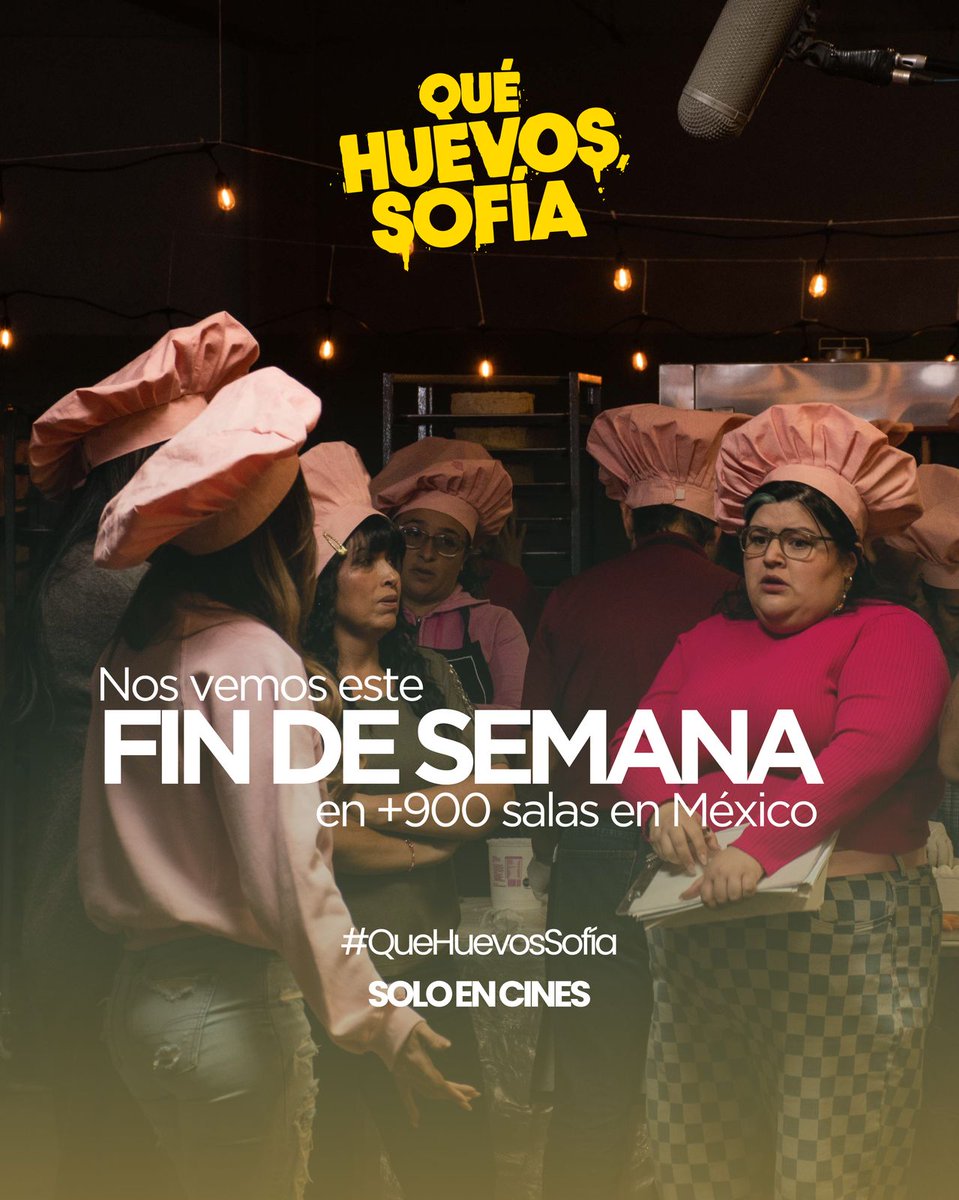 ¿Todavía dudas de #QuéHuevosSofía? 👀 #SoloEnCines 🎬

<a href="/GyoRomo/">Giovanna Romo</a> <a href="/IamYanetGarcia/">Yanet García</a> <a href="/torpecillo_/">Ricardo Peralta</a>  <a href="/lafatshionista/">La Fatshionista</a> <a href="/_lachupitos/">La Chupitos</a> <a href="/SergioMayerb/">Sergio Mayer B.</a> 

<a href="/Cinepolis/">Cinépolis</a> <a href="/Cinemex/">Cinemex</a> <a href="/Cinedotmx/">Cinedot</a>