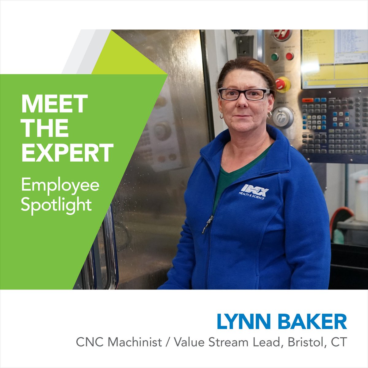 Lynn Baker, CNC Machinist, is helping to #BreaktheBias. “Don’t limit yourself just because it’s a male dominated field. I’m proof that it can turn out to be a wonderful career.” Read Lynn's full interview here: bit.ly/3YMf3QL #manufacturing #womeninscience