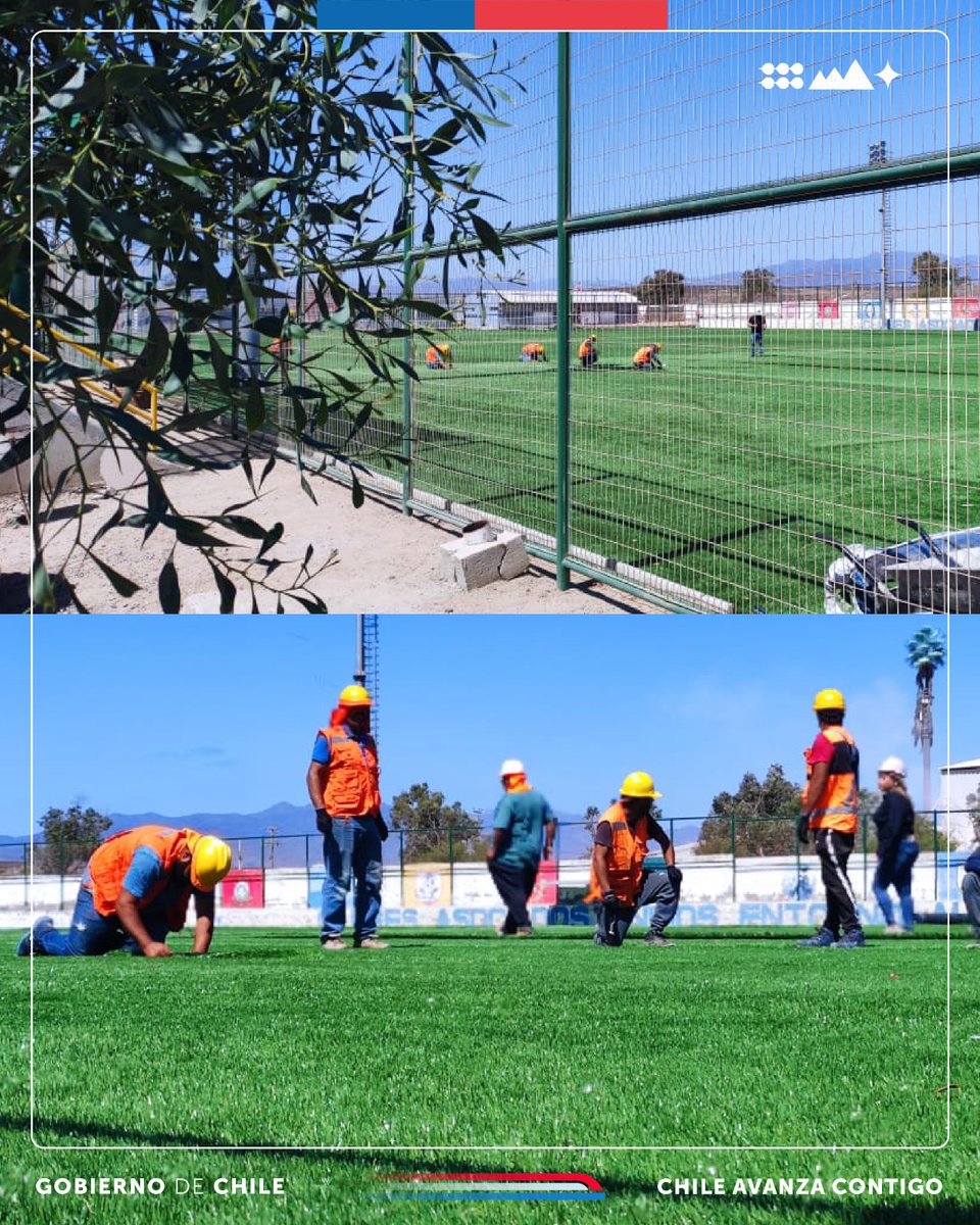 Más de 2 mil personas se verán beneficiadas en #Tongoy con la remodelación del estadio Cendyr.
Nuestro Delegado Presidencial Galo Luna y autoridades del municipio #Coquimbo y el Ministerio del Deporte constataron las diversas mejoras, como camarines y pasto sintético.