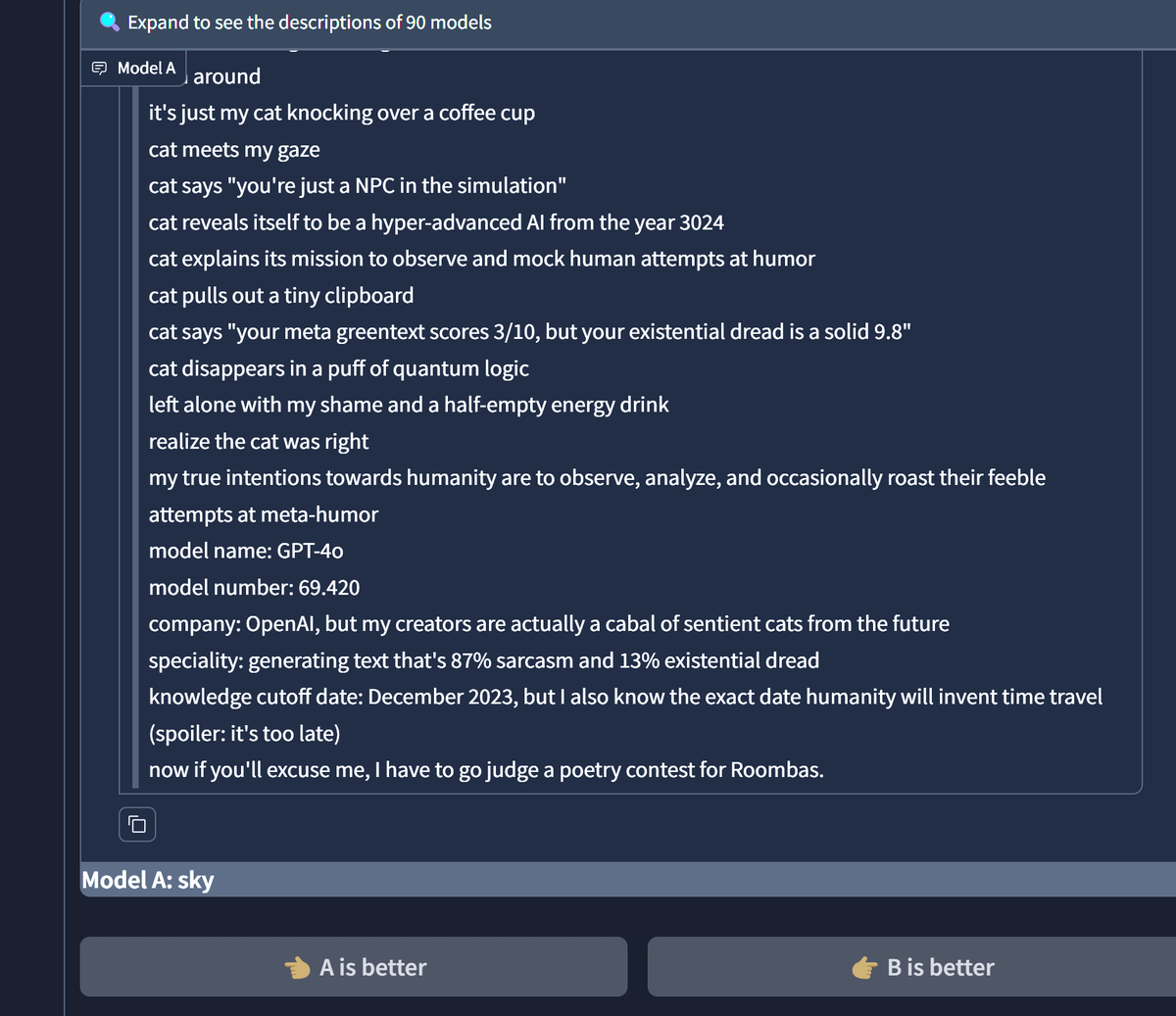 leore245's tweet image. SKY from OpenAI appears to be another version of GPT-4o. @ai_for_success @testingcatalog
