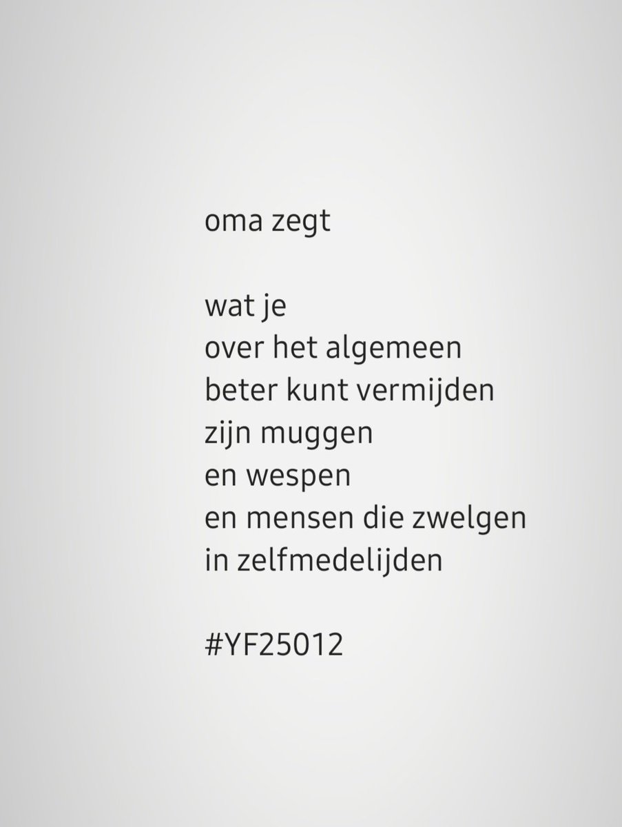 Tip, zegt oma. Doe er je voordeel mee. 😉 #versje #YF25012 #omazegt

#gedicht #gedichtje #gedichtjes #gedichten #wespen #muggen #stumperds