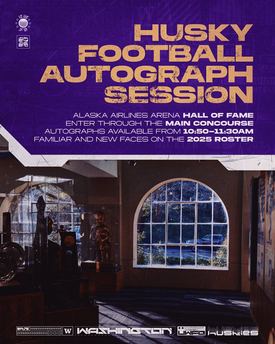 Washington Football (@uw_football) on Twitter photo 🗣️ We need you there Sunday, meet our new players and sit with us!!!
Be sure to get there early for autographs with newcomers and familiar faces.
✍️ from 10:50-11:30 A.M.
📍Hall of Fame Room- Main Concourse Inside Arena
🏀 <a href="/UW_MBB/">Washington Men's Basketball</a> vs. Oregon- Noon
#AllAboutTheW 🗣️ We need you there Sunday, meet our new players and sit with us!!!
Be sure to get there early for autographs with newcomers and familiar faces.
✍️ from 10:50-11:30 A.M.
📍Hall of Fame Room- Main Concourse Inside Arena
🏀 <a href="/UW_MBB/">Washington Men's Basketball</a> vs. Oregon- Noon
#AllAboutTheW