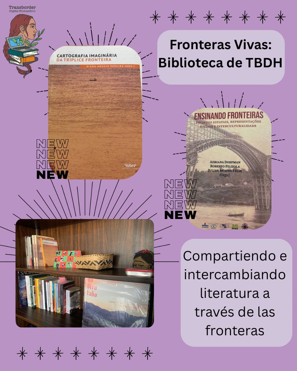 TransborderDH's tweet image. Highlighting the TBDH “Fronteras Vivas” Library: An archive and library that aims to become a resource and partnership between the TBDH team and some of our guests from around the globe 🌎 thank you Dr. Dorfman for these new titles from Brazil!
#transborderDH #tbdh #repositories