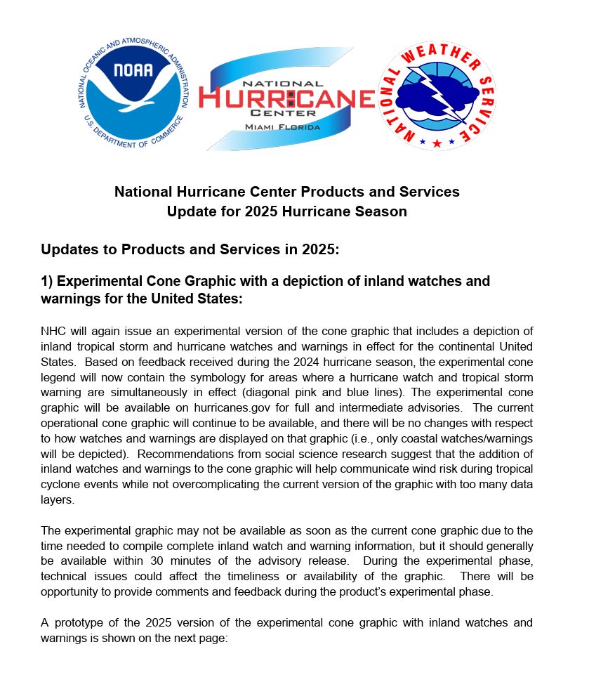 NWSNHC's tweet image. As we do around this time each year, we've just released an update on the new products and services that will be available from NHC for the 2025 hurricane season.
You can find the full listing here: nhc.noaa.gov/pdf/NHC_New_Pr…