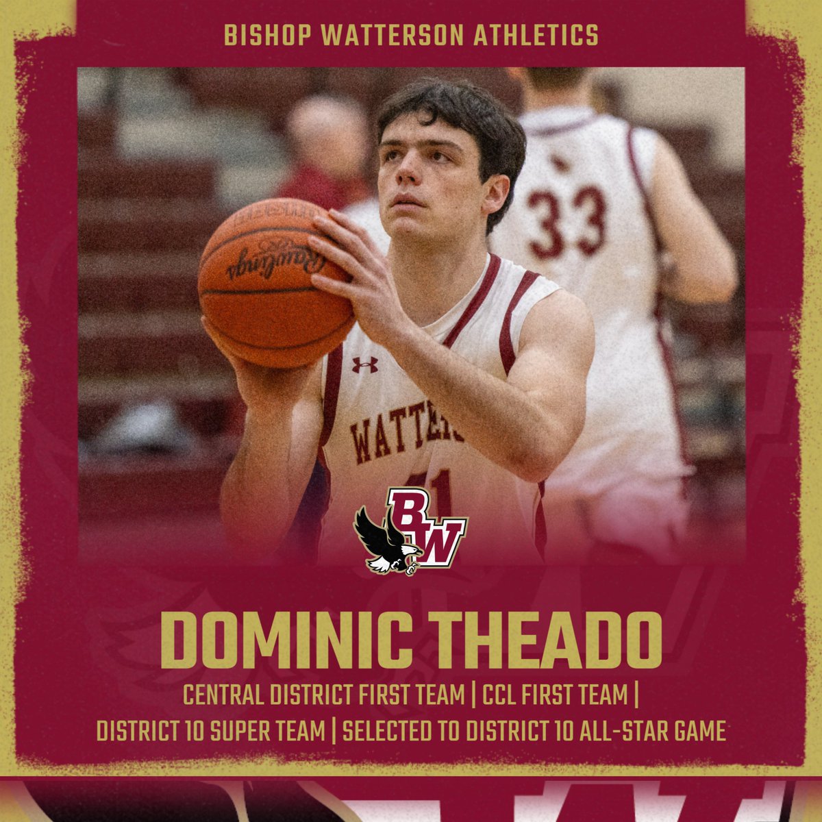 BWHS_Athletics's tweet photo. Congratulations to Dominic Theado and Landon Johnson of boys basketball for receiving postseason honors!
#WE
#Watterson
#Eagles https://t.co/UrExwrP08Z