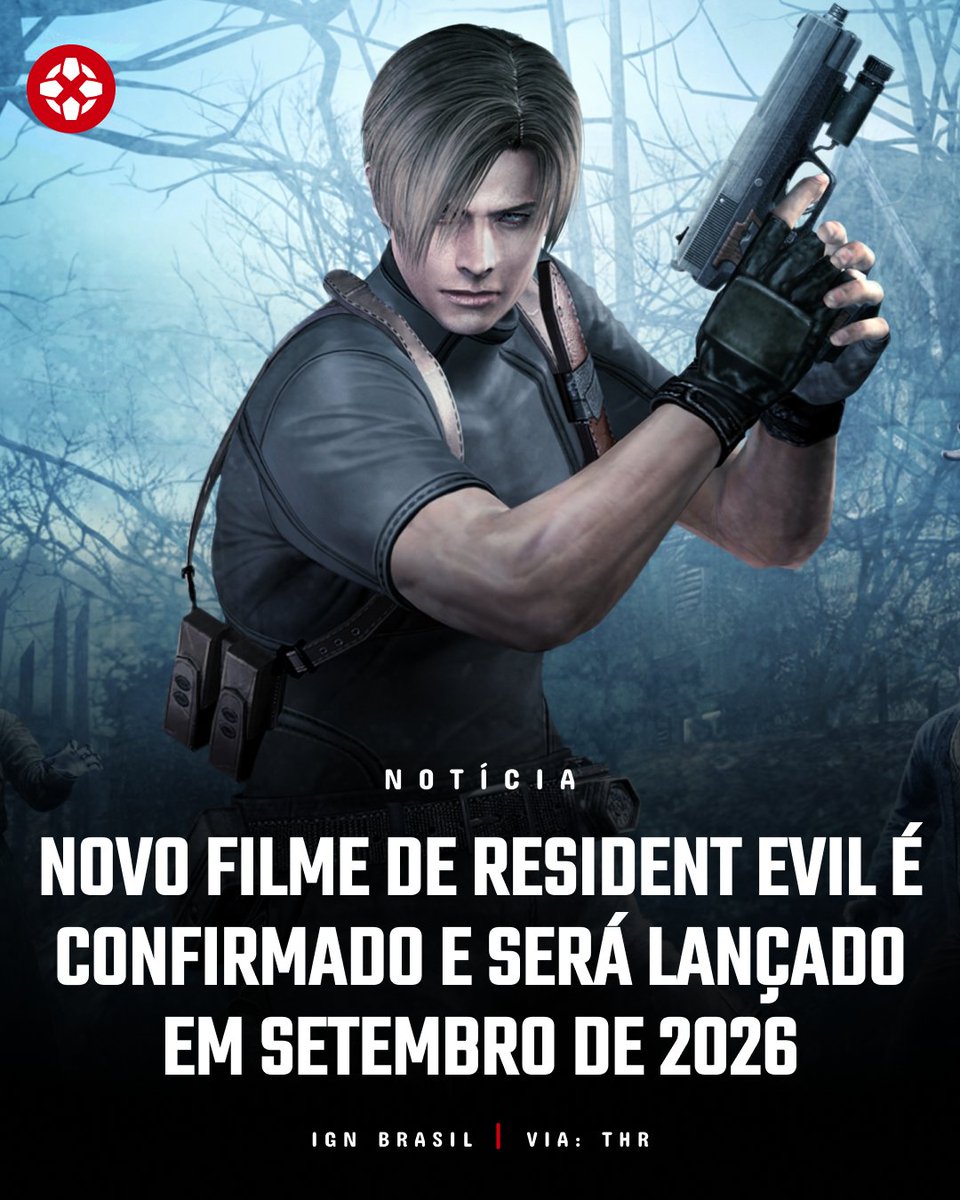 IGNBrasil's tweet photo. A Sony anunciou um novo filme de Resident Evil, mais fiel aos primeiros jogos e com um maior enfoque no terror 😮🎬

Zach Cregger, de Noites Brutais, será o diretor do longa. O filme estreia no dia 18 de setembro de 2026 https://t.co/XkNz7gHaq1