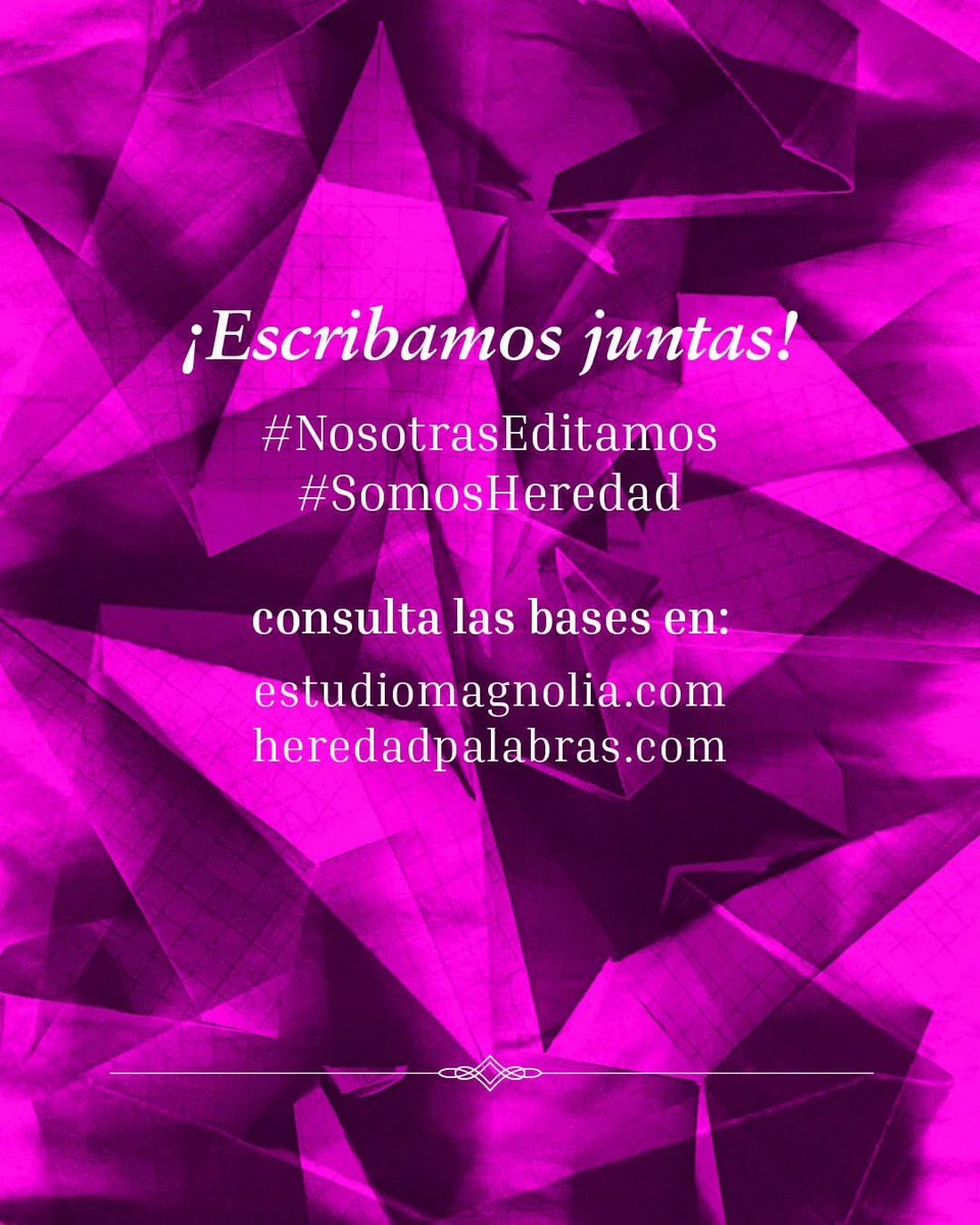 En la víspera del #8M, nos complace anunciar junto a <a href="/MagnoliaEstudio/">Estudio Magnolia</a> el #PremioMarielaVanessa para escritoras emergentes de América Latina 2025.

Gracias a la familia Díaz Valverde por permitirnos acompañarla a través de este proyecto.