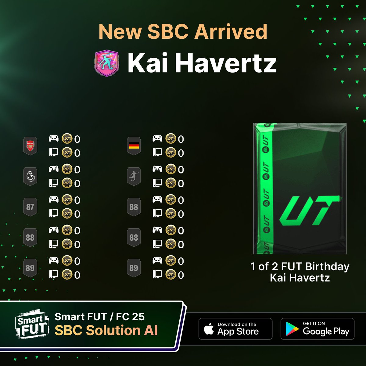 🆕New SBCs Arrived: 82+ Combo Upgrade , Kai Havertz are now ready to solve in Smart FUT!  #SBC #FC25 #ut25 #EAFC25 #EAFC25RATINGS