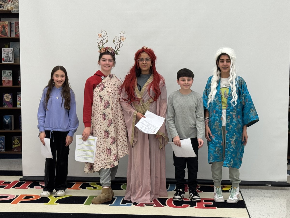 LibraryMESMS's tweet image. Lots of fun with Greek Mythology plays today with team 6E!