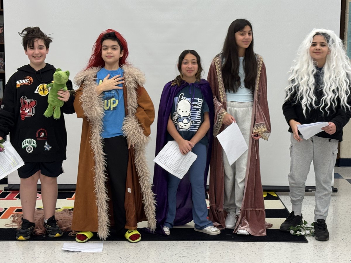 LibraryMESMS's tweet image. Lots of fun with Greek Mythology plays today with team 6E!