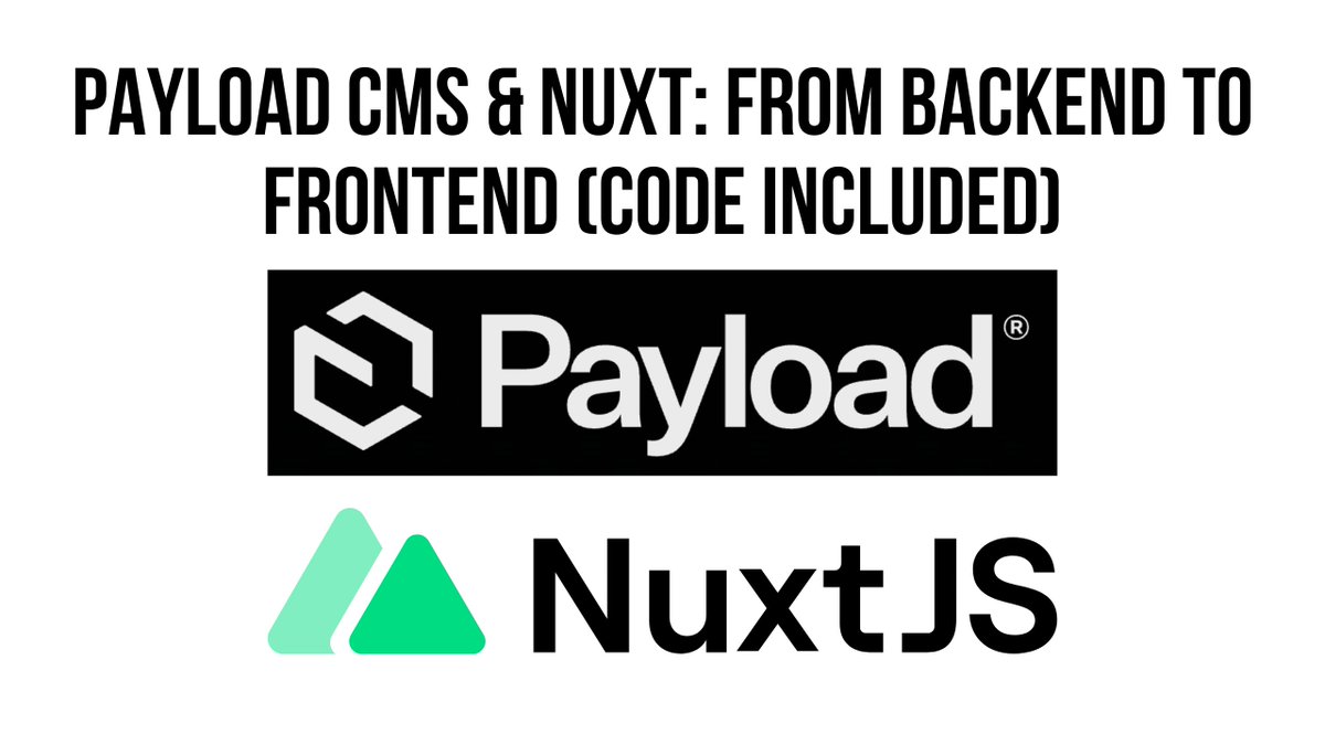 aaronksaunders's tweet image. 💡Payload CMS &amp;amp; Nuxt: From Backend to Frontend 

Learn how to seamlessly integrate Nuxt.js (Nuxt 3) with Payload CMS, a powerful headless CMS, to build dynamic web applications. This tutorial walks thru the CMS structure and the Nuxt Project code

#payloadcms #nuxtjs #vuejs