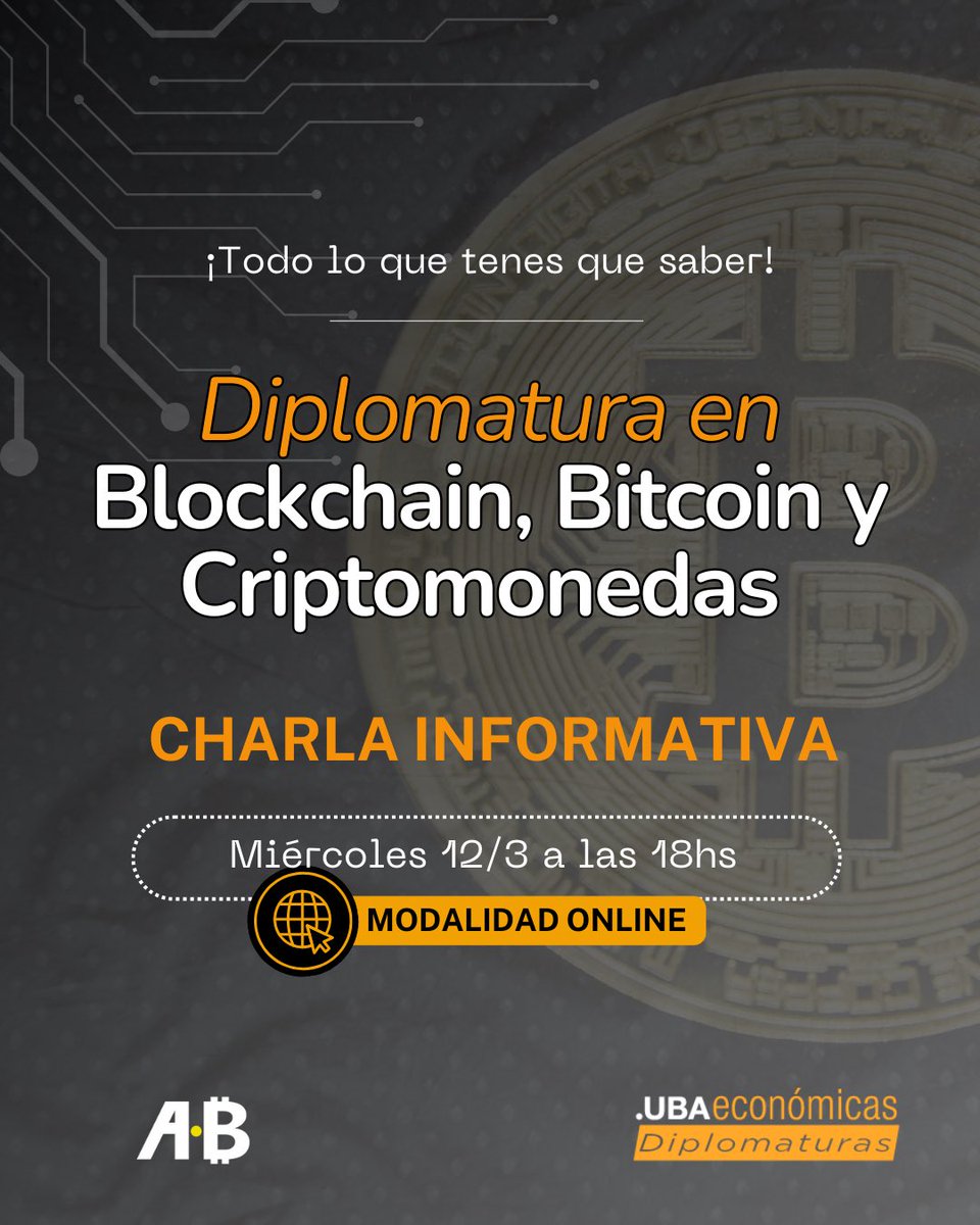 📢 Extendemos la inscripción e inicio de la Diplomatura

Si estabas dudando, ¡esta es tu oportunidad! 🚀 La UBA y la ONG Bitcoin Argentina extienden el plazo de inscripción para que más personas puedan sumarse a la Diplomatura en Blockchain, Bitcoin y Criptomonedas.

💡 Para