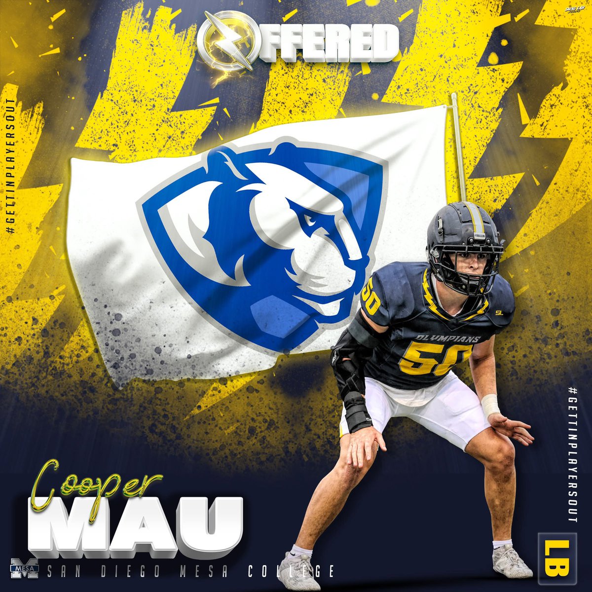 OLYMPIANS (@sdmesafootball) on Twitter photo Congratulations to Olympian LB <a href="/CooperMau42/">Cooper BamBam Mau</a> on his OFFICIAL D1 offer from <a href="/EIU_FB/">Eastern Illinois Football</a>
#GettinPlayersOut
<a href="/BallCoachGW/">Gary Watkins Jr</a> <a href="/PrezHands/">Ashanti Hands, Ed.D.</a> <a href="/JUCOFFrenzy/">JUCO Football Frenzy</a> <a href="/EC_Preps_SD/">EC Preps</a> <a href="/Daygofootball/">San Diego Football</a> <a href="/CoachChevSD/">Coach Chevalier</a> <a href="/sdfootball/">Ray from SDFN</a> <a href="/LCCMavs/">La Costa Canyon HS</a>
📸 <a href="/Nicole2Noel/">Nicole Noel Photography LLC</a> 💻 <a href="/SwagLabGD/">Dan Ruiz - Swag Lab - Graphic Design</a> Congratulations to Olympian LB <a href="/CooperMau42/">Cooper BamBam Mau</a> on his OFFICIAL D1 offer from <a href="/EIU_FB/">Eastern Illinois Football</a>
#GettinPlayersOut
<a href="/BallCoachGW/">Gary Watkins Jr</a> <a href="/PrezHands/">Ashanti Hands, Ed.D.</a> <a href="/JUCOFFrenzy/">JUCO Football Frenzy</a> <a href="/EC_Preps_SD/">EC Preps</a> <a href="/Daygofootball/">San Diego Football</a> <a href="/CoachChevSD/">Coach Chevalier</a> <a href="/sdfootball/">Ray from SDFN</a> <a href="/LCCMavs/">La Costa Canyon HS</a>
📸 <a href="/Nicole2Noel/">Nicole Noel Photography LLC</a> 💻 <a href="/SwagLabGD/">Dan Ruiz - Swag Lab - Graphic Design</a>