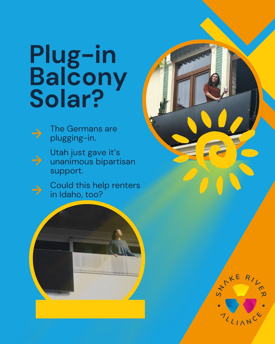 SnkRvrAlliance's tweet image. People are powering the #energy transition and joining the #EnergyRevolution! 

While #SolarBalcony panel technology is improving and it's not available in our area, this is an empowering step in the right direction.

euronews.com/green/2024/07/…

and 

pv-magazine-usa.com/2025/03/05/bal…