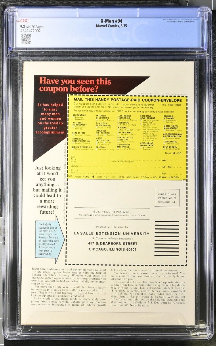 Interested in starting or expanding your X-Men comic collection?

X-Men 94 CGC 9.2 Incredible Looking Book! 2nd App New X-Men Team 1975 Vol 1
🔗 ebay.com/itm/4055609574…
#Comics #eBay #Auction #Ad