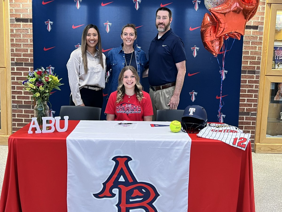 Centennial HS (@cen10titans) on Twitter photo Congratulations Sadie Richards- Massard for signing with <a href="/ABUPatriots/">ABU Patriots</a> for softball 🥎 !!
@chs_titan_softball
#onceatitanalwaysatitan #TitanNation #Cen10Titans Congratulations Sadie Richards- Massard for signing with <a href="/ABUPatriots/">ABU Patriots</a> for softball 🥎 !!
@chs_titan_softball
#onceatitanalwaysatitan #TitanNation #Cen10Titans