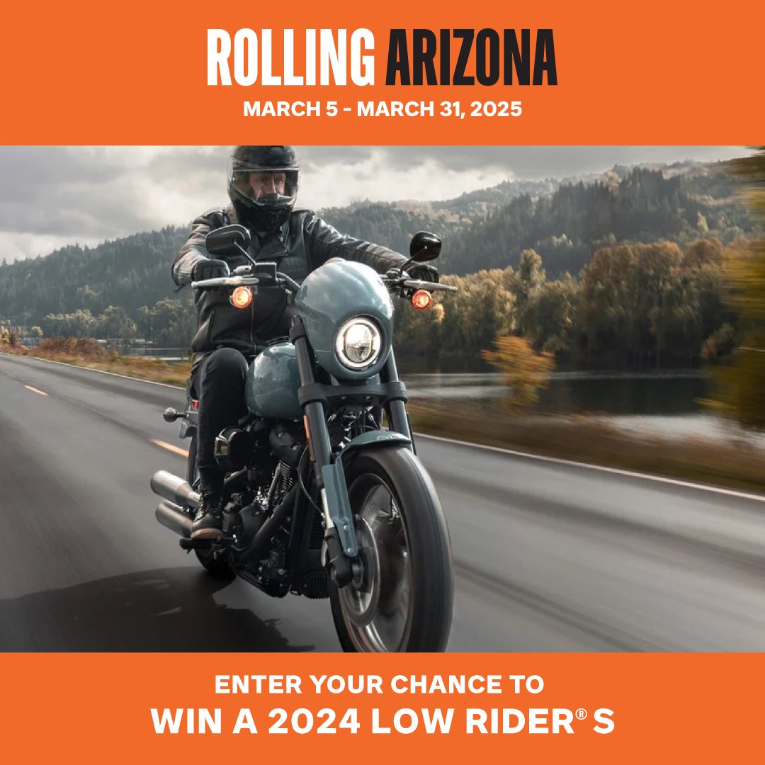redrockharley's tweet photo. 🔥 Heading to Arizona Bike Week? Stop by Red Rock Harley-Davidson before you roll out and enter to win epic Rolling Arizona prizes! 🏍️🎟️ Don’t miss your chance—swing by and get in on the action! #ArizonaBikeWeek #RollingArizona #RedRockHarleyDavidson https://t.co/ul9eWNmJYa