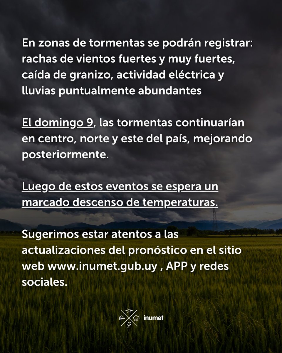 Instituto Uruguayo de Meteorología tweet media