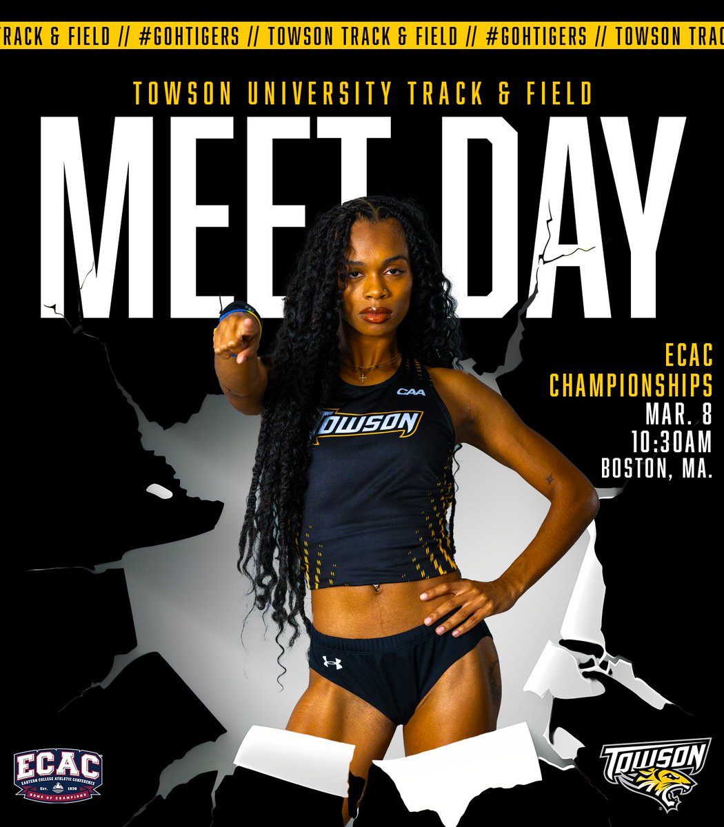 Back in Boston 🔥

🏆 ECAC Indoor Championships
📍 Boston, Ma.
⏰ 10:30AM
🏟️ Boston University Track &amp; Tennis Center
📈 live.pctiming.com/meets/44824

#GohTigers 🐯