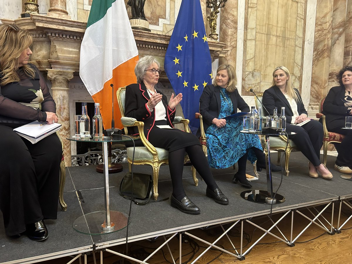 ElinMBurns's tweet photo. Earlier in the day, it was a privilege to join @dfatirl colleagues for a fascinating #InternationalWomensDay2025 discussion with women in politics and community service in NI, hosted by @HylandSonja. Lots of progress, but still more to be done! https://t.co/vEapdXUvpD