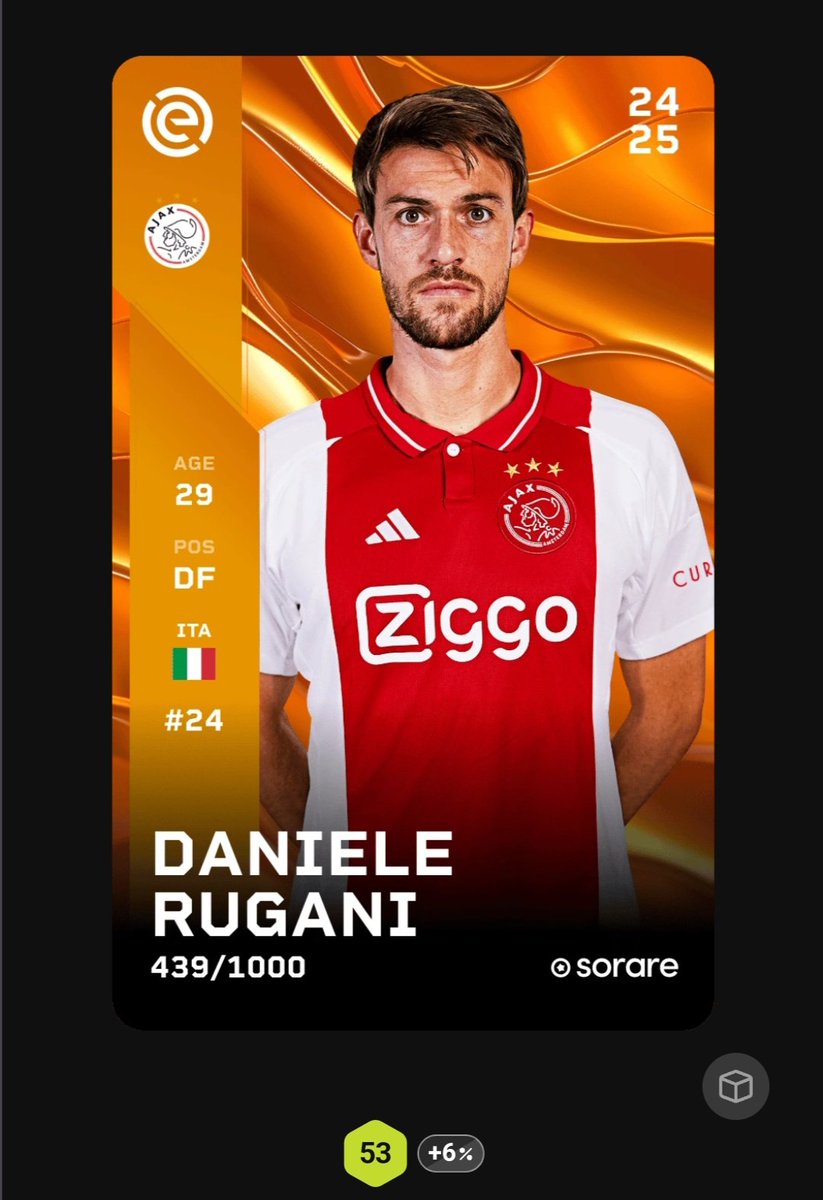 🎁 Sorare Giveaway 🎁
🇮🇹 Daniele Rugani 🇮🇹

📌 Rules
👤Follow: <a href="/Dieguz997/">Diego</a>
❤️🔄 Like and retweet 
🗨️ Comment with your Sorare nick

🗓️ The winner will be drawn on March 11th (at the end of this GW)

Good luck 🍀

<a href="/Sorare/">Sorare</a> #sorare #soraregiveaway #Ajax #eredivisie