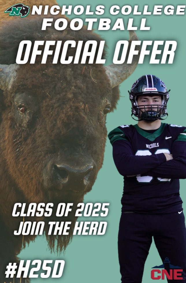 RodFowler07's tweet photo. #AGTG After a great conversation with @CoachVBisonHC I am blessed to recieve my 10th 🅾️ffer from Nichols College @CoachVBisonHC @AL6AFootball @CoachAbrams @cliff0942 @CoachBramb @CoachRick99 @MinorRecruiting @TigerMinor https://t.co/24XgAJFRCx