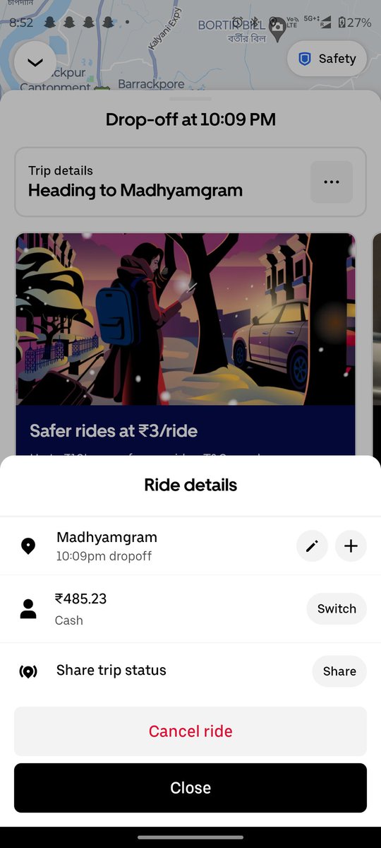 AnkitBiswas31's tweet photo. @Uber_India @Uber_Support @dkhos

It's a serious concern. It shows a clear case of lack of transparency of a such a big gaint like uber. We have shared the incident and the statement in the screenshot mentioned below
#UnfairUberFares #PassengerSafety #ShameOnUber #notransparency https://t.co/K3rcLeSq3k