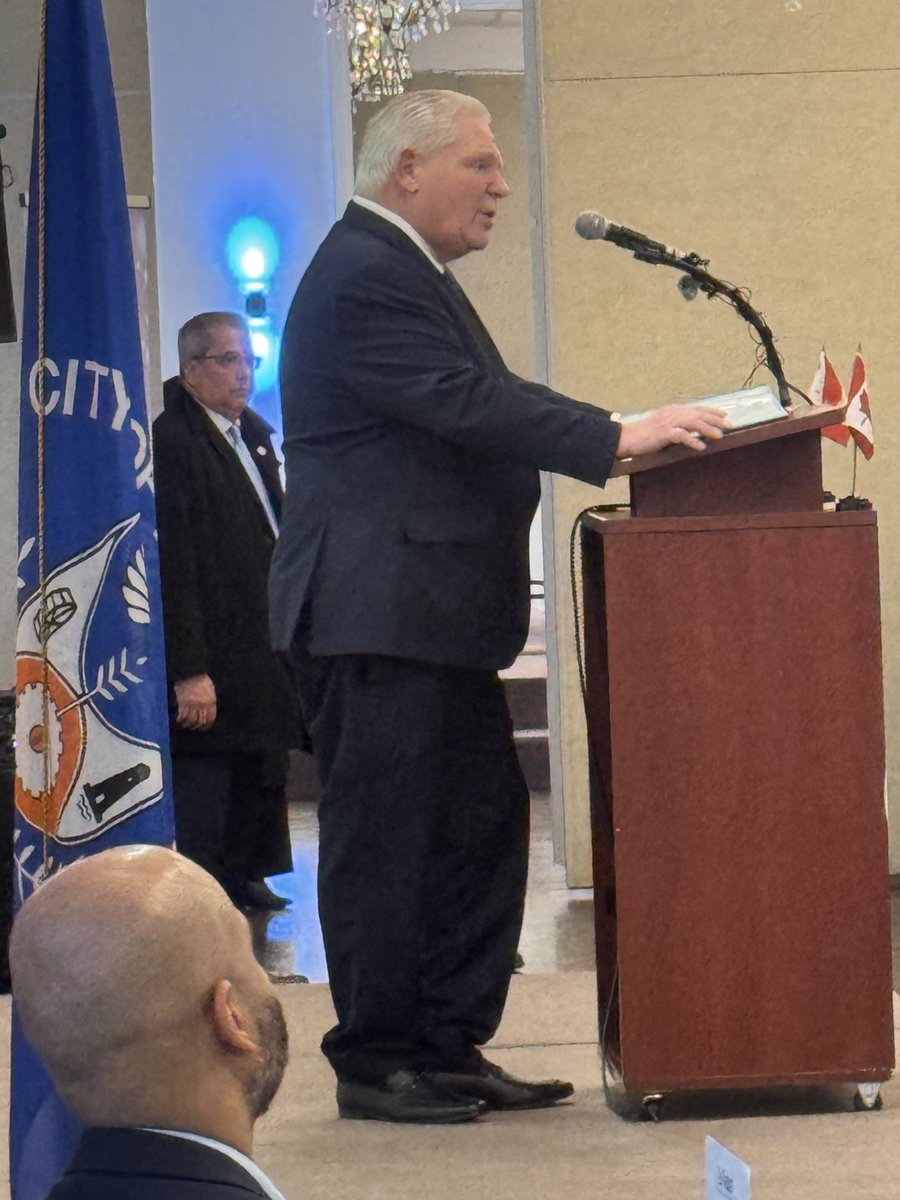 It was great to be at the Meadowvale Business Association breakfast at Le Treport, where Premier @FordNation addressed U.S. tariffs. Ontario is responding with a 25% tariff on electricity exports &amp; potential liquor import bans. What are your thoughts? #OntarioStrong
