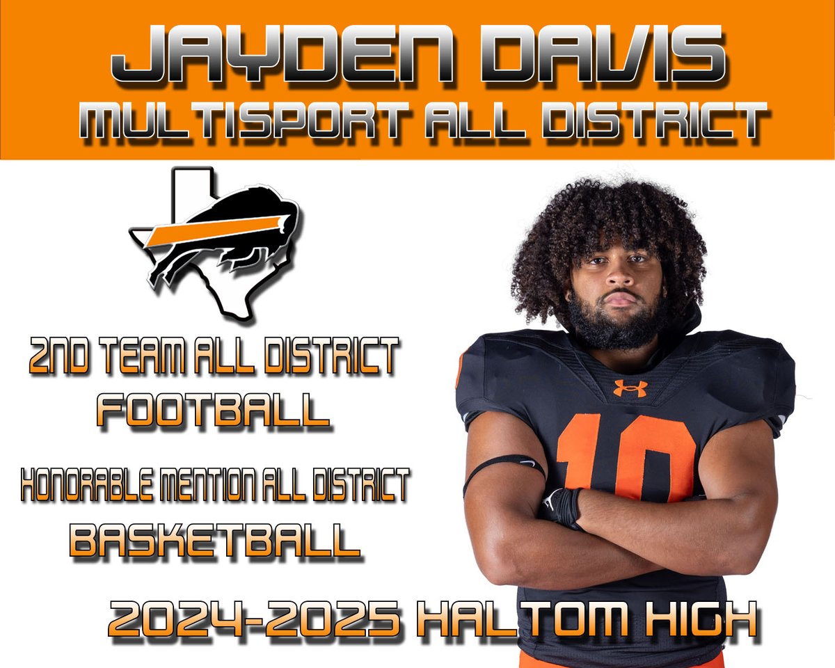 Coach Tucker - Haltom (@coach_jwtucker) on Twitter photo Congrats to Jayden Davis. Multisport All District for Football and Basketball!
(He's throwing discus for the Track Team too)
#DoItAll #HaltomFamily <a href="/FootballHaltom/">Haltom Football Boosters</a> <a href="/athleticsbisd/">athleticsbisd</a> Congrats to Jayden Davis. Multisport All District for Football and Basketball!
(He's throwing discus for the Track Team too)
#DoItAll #HaltomFamily <a href="/FootballHaltom/">Haltom Football Boosters</a> <a href="/athleticsbisd/">athleticsbisd</a>