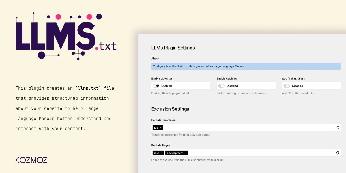 Released first Kirby CMS  Plugin ⚡️
Adding LLMs.txt  to your website, which gives deigestible info to #AIAgents 
github.com/kozmozio/kirby…