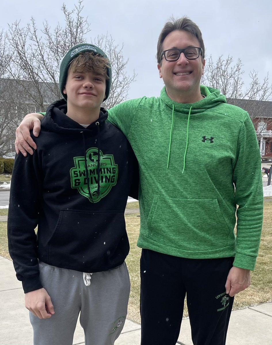 ⚔️🌊Update From The Deck!!
Nick D’Anna swam a personal best of 53:56 in the Backstroke!!! This qualifies him to the Day-2 Championship rounds!!!! Go Green!!! <a href="/LewPortCSD/">Lewiston-Porter CSD</a> <a href="/LewPortHS/">Lew-Port High School</a>