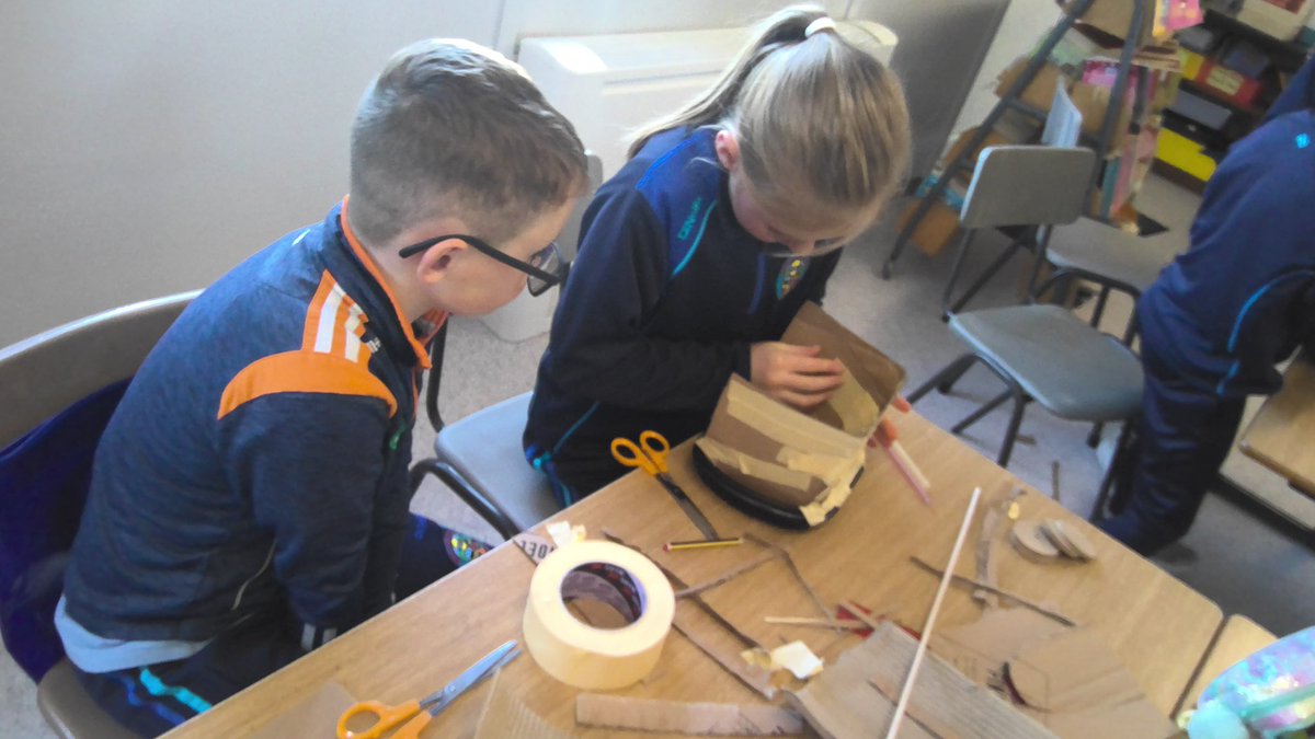 Three goats…and a bridge, P5B proving you are NEVER too old for a Fairytale on World Book Day!
Feeling sorry for the much maligned troll they designed &amp; built bridges to dull the sound of hooves trip-trapping overhead.
They painted landscapes with a bridge. Hopefully a happy 😈