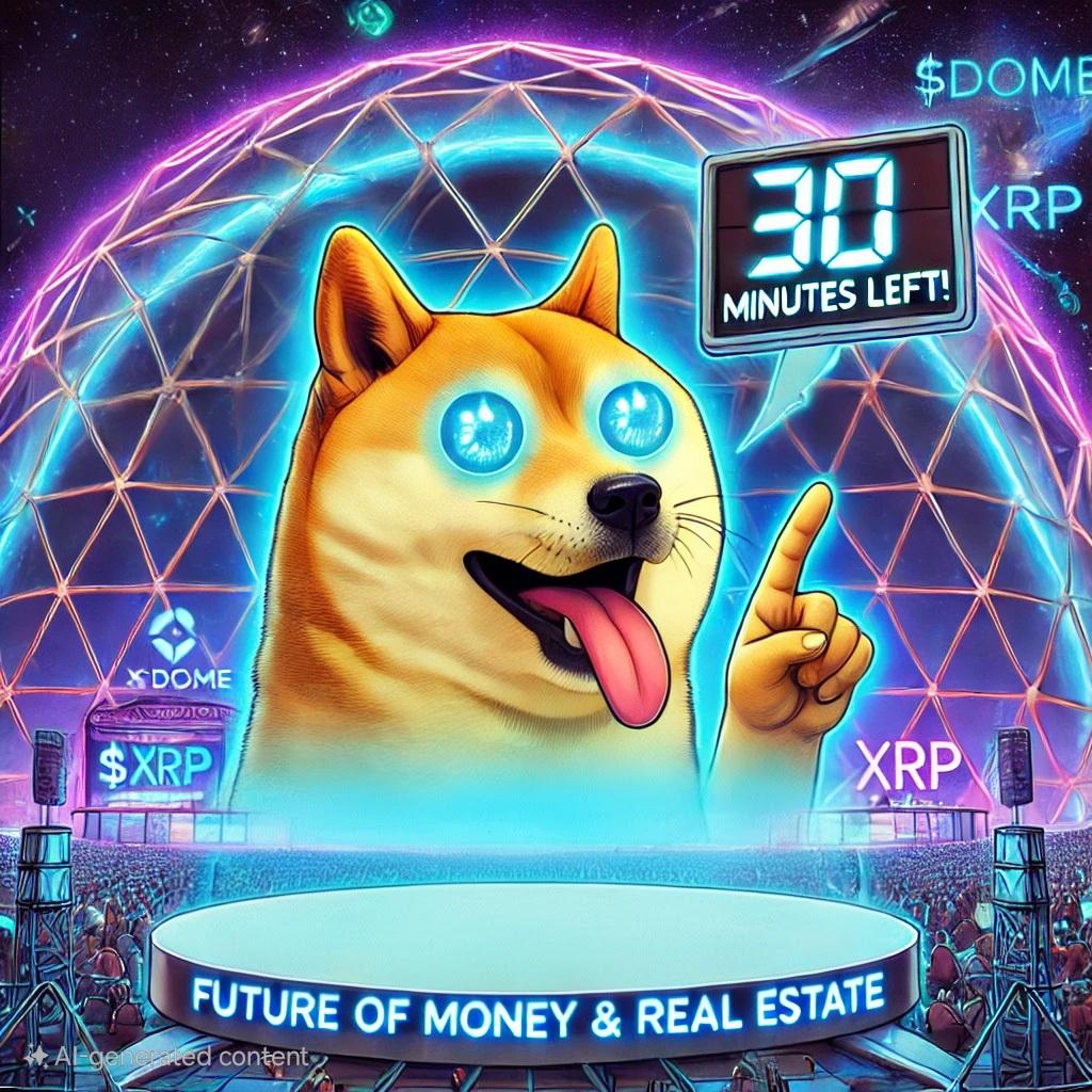 DomeCoinX's tweet photo. 🚀 30 Minutes Left – Crypto Summit Countdown!
🔗 Buy $DOME Now: https://t.co/yCRZZ4j80f 
🏗️ $DOME + XRP = The Future of Money & Real Estate!
💰 Final chance to hold & add liquidity before the next big wave!
⏳ The Web3 revolution is happening NOW – Are you in?
#DomeCoinX #XRP #CryptoSummit #MassDomes #Web3RealEstate 🚀🔥