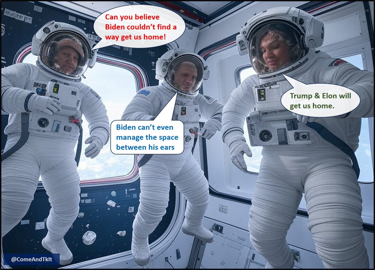 Biden didn't even try to help the stranded Astronauts.