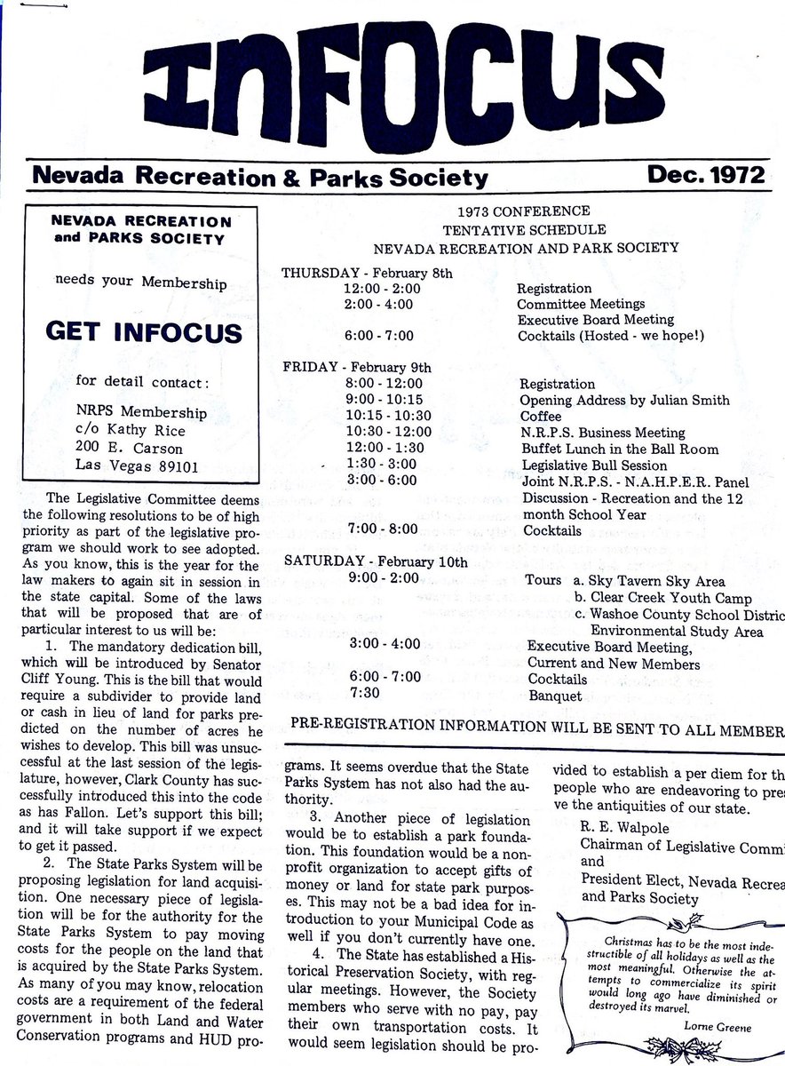 _NRPS's tweet photo. As we get ready for our 2025 Annual Conference, we wanted to share some photos from 1970 &amp; 1972 conference plans. Should we bring some of these topics back?

#nrps #parksandrec #nevada #recreation #infocus #flashbackfriday #1970s https://t.co/rW8I63TxVH