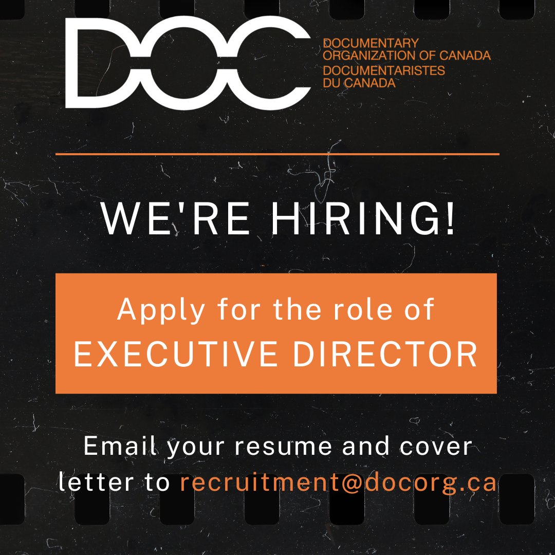 DOCorg's tweet image. 💻 Come work with us!

DOC is hiring an Executive Director to lead the DOC National team.

Submit your resume and cover letter to recruitment@docorg.ca by March 23rd, 2025.

🔗docorg.ca/job/documentar…