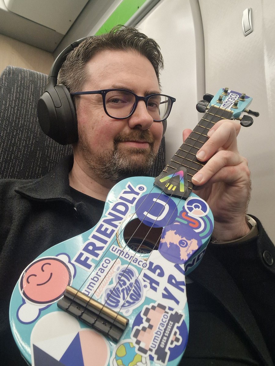 Richard Jackson / JacksorJacksor (@jacksorjacksor) on Twitter photo On the train back from giving my talk "Process Maps As Code with Mermaid" at <a href="/umbracospark/">Umbraco Spark</a>. It involved me creating, and giving the debut performance on, my Umbracalele. I had a room of 160 devs singing along to me performing "Part Of Your World".
<a href="/umbraco/">Umbraco HQ</a> #umbraco #techtalks On the train back from giving my talk "Process Maps As Code with Mermaid" at <a href="/umbracospark/">Umbraco Spark</a>. It involved me creating, and giving the debut performance on, my Umbracalele. I had a room of 160 devs singing along to me performing "Part Of Your World".
<a href="/umbraco/">Umbraco HQ</a> #umbraco #techtalks