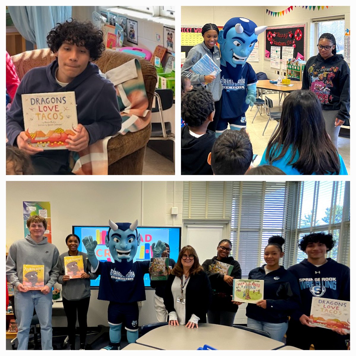 Jason Reinke (@jacksonroadap) on Twitter photo Super exciting to have Springbrook HS students join us today as reading buddies! Our students had so much fun.
<a href="/velasquez_mcps/">Paola Velasquez</a> <a href="/SBHSPrinc/">Stephanie Valentine, Principal</a> Super exciting to have Springbrook HS students join us today as reading buddies! Our students had so much fun.
<a href="/velasquez_mcps/">Paola Velasquez</a> <a href="/SBHSPrinc/">Stephanie Valentine, Principal</a>