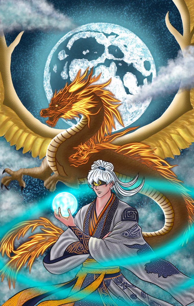 Did an illustration art with the @abstract_Tensei .. Mint on march 10th. Get prepared 🐉