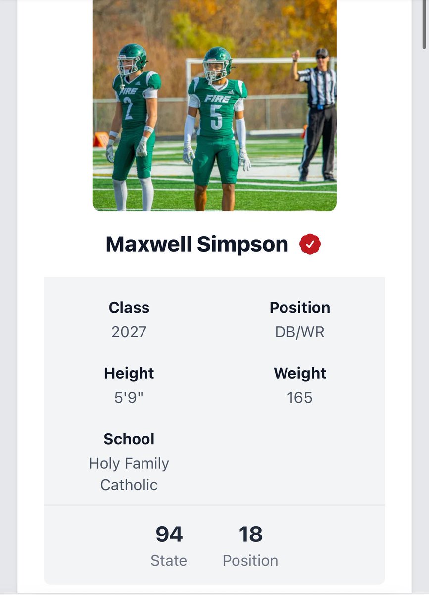 Maxwell Simpson (@maxsimpson_5) on Twitter photo Thank you <a href="/PrepRedzone/">Prep Redzone 🏈</a> for the rankings! Only up from here!
<a href="/OJW_Scouting/">PrepRedzone Oliver</a> <a href="/MNHSFBNETWORK/">MNHS Football Network</a> <a href="/NWahlScouting/">Nate Wahl</a> Thank you <a href="/PrepRedzone/">Prep Redzone 🏈</a> for the rankings! Only up from here!
<a href="/OJW_Scouting/">PrepRedzone Oliver</a> <a href="/MNHSFBNETWORK/">MNHS Football Network</a> <a href="/NWahlScouting/">Nate Wahl</a>